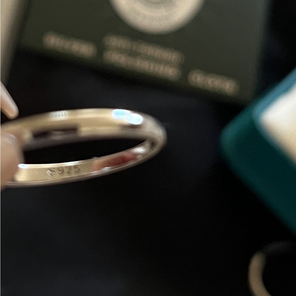 Moissanite Solitaire Diamond w/ Eternity Band - Picture 7 of 9